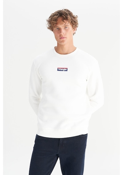 Wrangler Erkek Mid Logo Sweatshirt Off White Çok Renkli