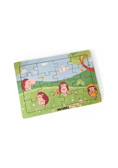 Kirpiler 16 Parça Eğitici Öğretici Ahşap Çocuk Puzzle Yapboz Bebek Çocuk Oyuncak