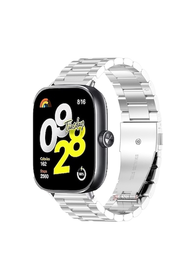 Redmi Watch 4 İle Uyumlu Kordon Kordon Paslanmaz Döküm Çelik Metal Baklalı Kordon