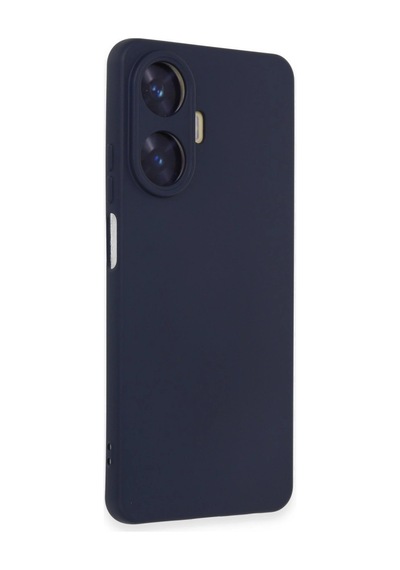 Realme C55 Kılıf Nano İçi Kadife Silikon - Mor Düz Renkli