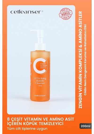 Celleanser Vita Lizing Bubble Cleanser 200 ML