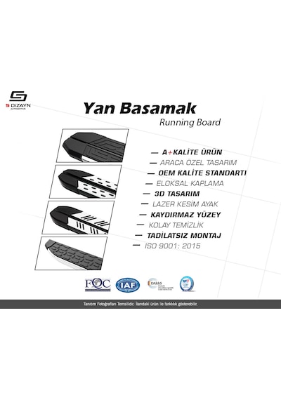 Mercedes Vito W447 Kısa Şase Evo Krom Yan Basamak 233 Cm 2014 Üze