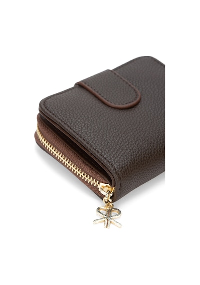 Adelina Bags Kadın Yumuşak Dokulu Küçük Cüzdan Kahve
