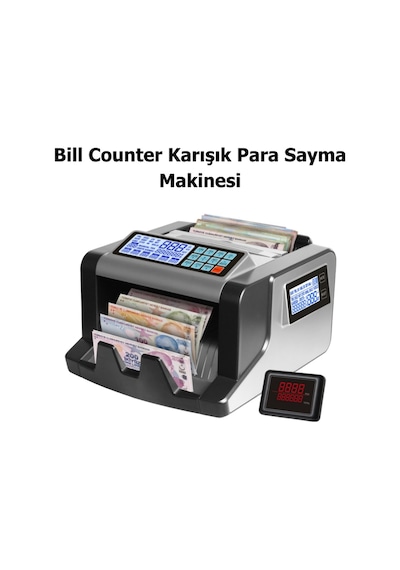 Bill Counter Silver Al-4000s Karışık Para Sayma Makinesi Tl, Eur / Usd Adet Sayımı