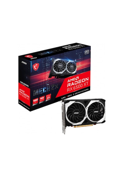 MSI AMD Radeon RX 6500 XT Mech 2X 4G OC 4 GB GDDR6 64 Bit Ekran Kartı