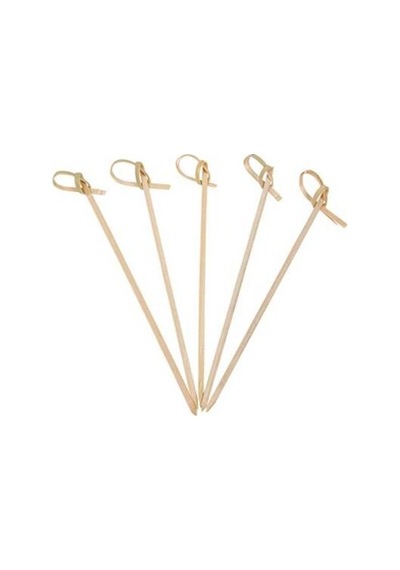 50 Adet Düğümlü Bambu Kürdan 12 Cm Kokteyl Parti Davet Aperatif Sunum Kürdanı 50'li Set Paket