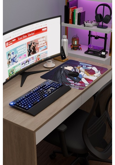Kill La Kill Kaymaz Dikişli Kauçuk Oyuncu Mousepad V5 - 48x40 Xl Gaming Mouse Pad Fare Altlığı