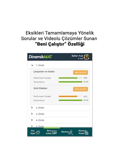 8. Sınıf Sonsuz Sayıda Soru Üreten Matematik Soru Bankası Uygulaması (Sadece Dijital Lisans)