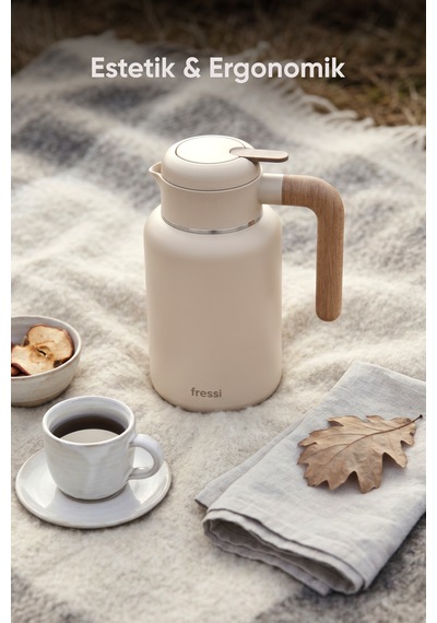 Fr-t1605 Terano Paslanmaz Çelik 1600ml Termos Bej