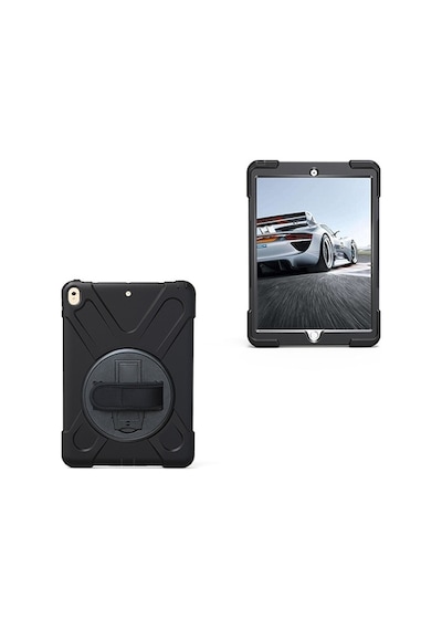 Apple Uyumlu iPad  Pro 10.5, 3 Katmanlı Standlı Zırh Kılıf-Shockproof Case (323622378)