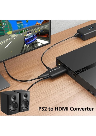 Ps2 Hdmı Dönüştürücü Adaptör Playstation 2 İle Uyumlu Hdmı Video & Ses Çevirici, 480i 480p 576i Destekli, Tak Çalıştır, Usb Güçlü, Kulaklık Çıkışlı G300