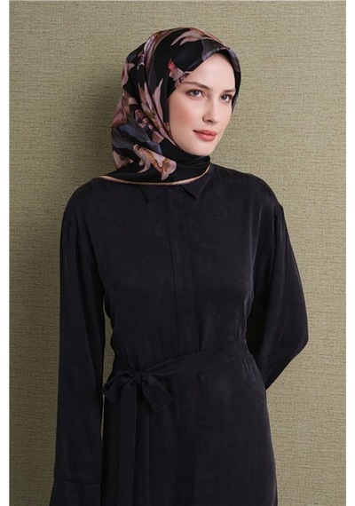 Armine Saf İpek Twill Eşarp 9620d 36 Zeytin Kahve