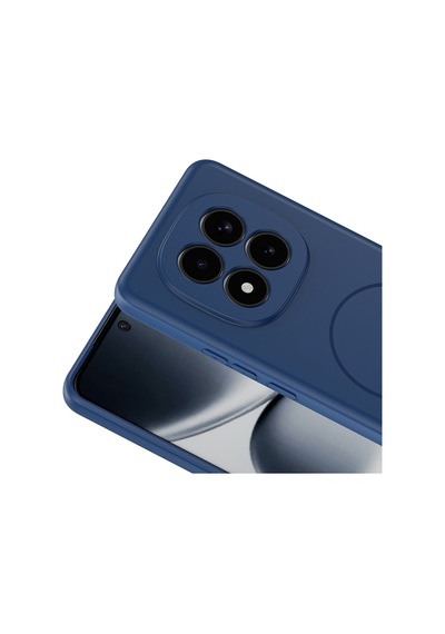Redmi Note 15 Pro 4g Kılıf M-safe Şarj Özellikli Zore Meta Kapak - Lacivert