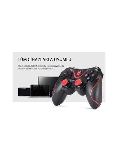 X3 Bluetooth Kablosuz Oyun Kolu Gamepad + Telefon Tutucu Stand
