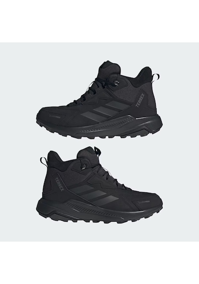Adidas Kh8875 Terrex Anylander Leather Mid Climaproof Erkek Yürüyüş Ayakkabısı Siyah