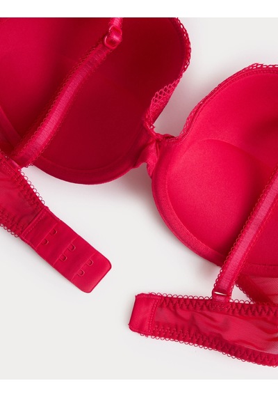 Marks & Spencer Jasmine Dantelli Push Up Sütyen Kırmızı