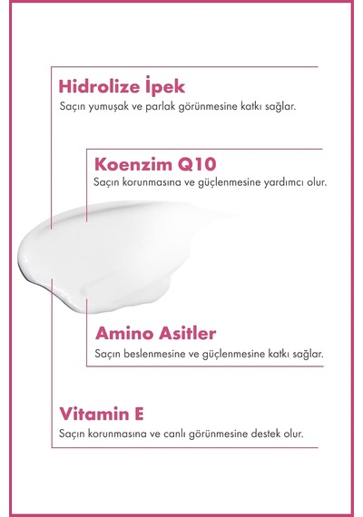 Duş Öncesi Saç Maskesi, Coenzyme Q10 & Silk Protein, İpeksi Işıltı Veren, 50 Ml
