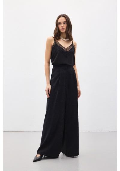 Sateen Freya Pantolon - Siyah-137154 siyah