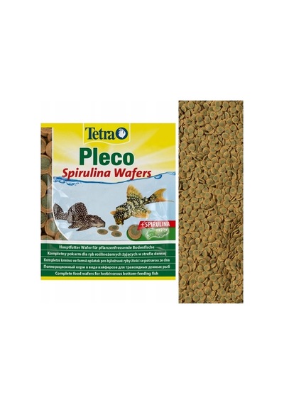 Tetra Pleco Spiriluna Wafers Bitkisel Dip Balık Yemi 15 Gr
