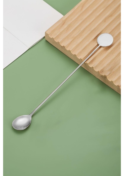 304 Çelik 21 Cm Kokteyl Karıştırma Kahve Latte Karıştırma Barmen Kaşığı Cin764by