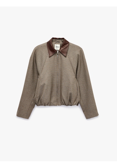 Koton Uzun Kollu Suni Deri Yakalı Cepli Fermuarlı Ekose Oversize Bomber Ceket Kahverengi Ekose 7wak50016pw Koton Uzun Kollu Suni Deri Yakalı Cepli Fermuarlı Ekose Oversize Bomber Ceket Kahverengi Ekose 7wak50016pw