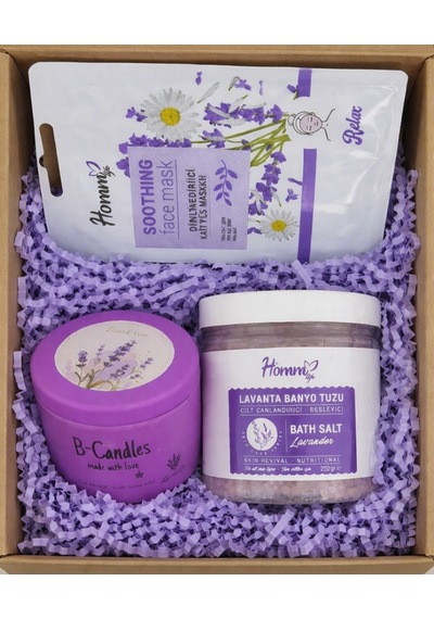 Lavanta Kokulu Mor Paket Hediyelik Set