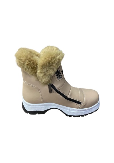 Lepetit Çocuk Kürklü Çift Fermuarlı Kar Botu Vizon Krem - 812221082 Vizon Krem