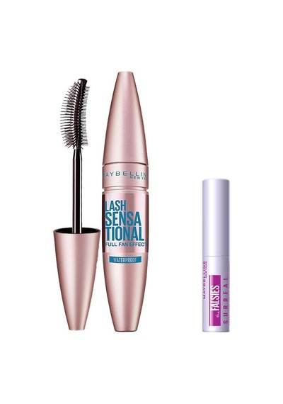 Maybelline New York Lash Sensational Yelpaze Etkili Suya Dayanıklı Siyah Maskara 9.4 Ml &amp Mini Falsies Surreal Mas Diğer