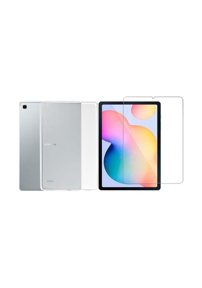 Galaxy Uyumlu Tab S6 Lite P610 Kılıf Zore Süper Silikon + Nano Cam Ekran
