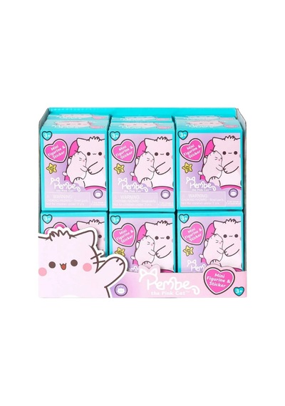 Pembe Kedi Sürpriz Paket Koleksiyonluk Mini Figür Ve Çıkartma 1 Adet 7,6 Cm