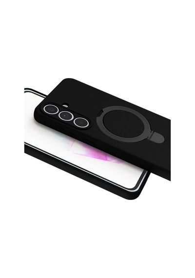 Samsung Galaxy S24 Fe Regal Magsafe Standlı Kapak - Siyah 0.2M-Çok Renkli