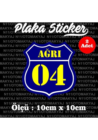 04 Ağrı İl Şehir Plaka Sticker Futbol Spor Kulüb