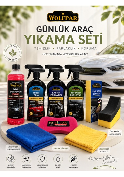 Günlük Araç Yıkama Seti