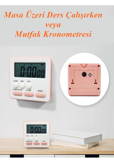 Masa Kronometresi Öğrenci Kronometresi İleri-geri Sayım Dijital E
