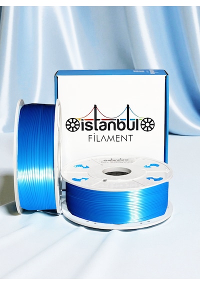 3d Baskı Pla Silk+ Mavi Parlak Filament 1 Kg Ø 1,75mm 0,05 Mm 1.75mm