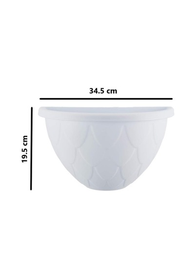 Omnipazar So-dd03 Dekoratif Damla Duvar Saksı 3.4 Lt Beyaz 6 Adet
