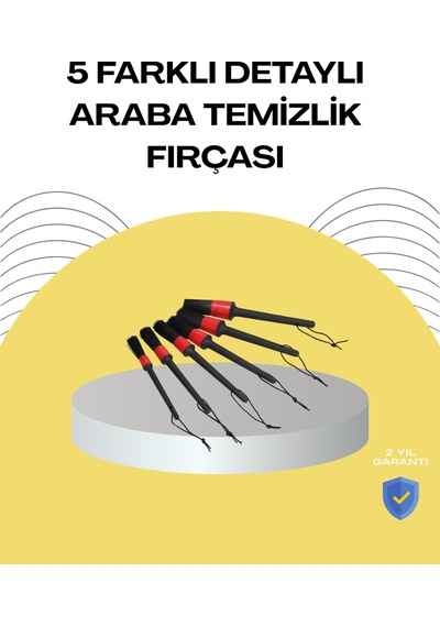 5 - 912 - Boy Fırçalı Araba Temizlik Seti-derin Temizlik Sağlayan - Shopgpt - Yumuşak Fırçalar