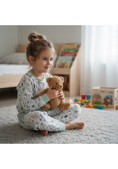 Bonbon Erkek Çocuk Pamuklu Fil Zürafa Ayı Hayvan Karakter Baskılı Uzun Kollu 2'li Takım Cb1083 Çok Renkli Bonbon Erkek Çocuk Pamuklu Fil Zürafa Ayı Hayvan Karakter Baskılı Uzun Kollu 2'li Takım Cb1083 Çok Renkli