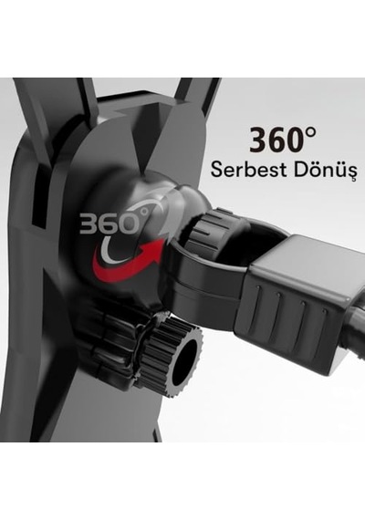 Pro 360 Rotasyon Motosiklet Telefon Tutucu, Bisiklet Telefon Tutacağı, Evrensel Tasarım 4-7.0 İnç Telefonlar , Ay