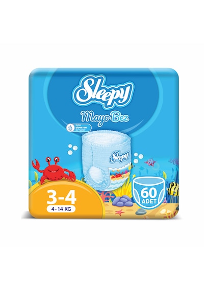 Sleepy Mayo KÜLOT Bez 4 Numara Maxi 3'LÜ PAKET 60 Adet