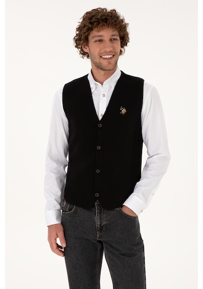 U.s. Polo Assn. Erkek Siyah Hırka Triko 50308565-vr046 Siyah