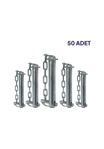 Q19mm - 130mm Zincirli Orta Kol Pimi 50 Adet