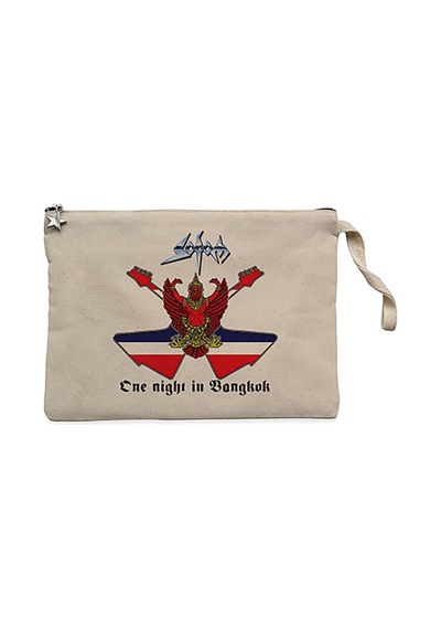 Sodom One Night in Bangkok Krem Clutch Cüzdan / El Çantası Krem