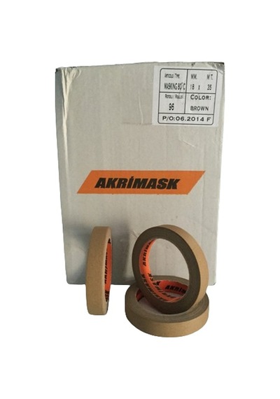 Akrimask Maskeleme Bandı 18mmx35mt Kahverengi 1 Koli - 96 Adet
