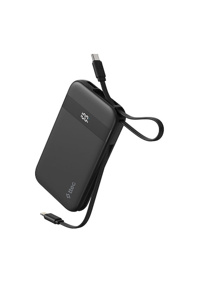 Ttec 2BB225S Recharger Pro LCD 10.000 mAh PD 30W Lightning Ve USB-C Dahili Kablolu Taşınabilir Powerbank