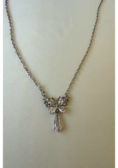 Jewelsofhope Zirkon Taşlı Kelebek Kolye 50 Kadın Kolye Xuping Gümüş
