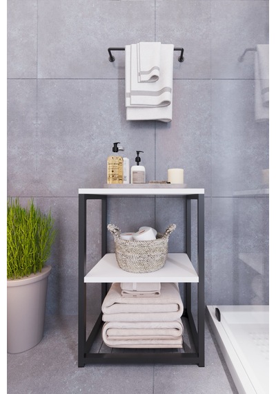 Brida Banyo Düzenleyici, Çok Amaçlı Raflı Düzenleyici Beyaz