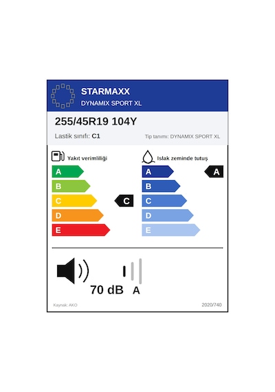 Starmaxx 255/45 R19 104Y XL Dynamix SPort Yaz Lastiği 2026