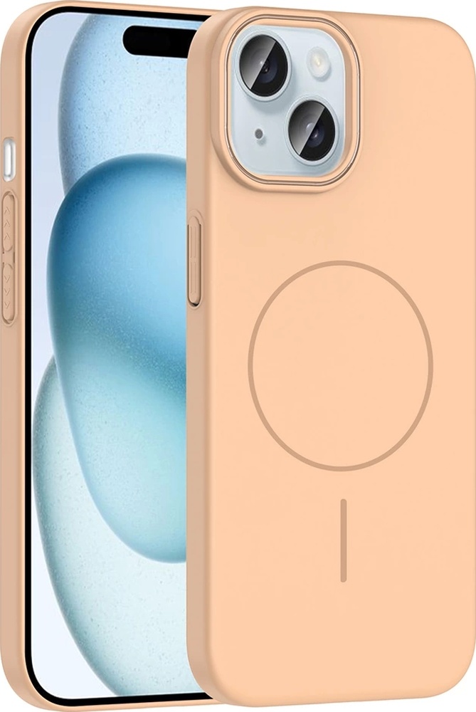 Apple Uyumlu iPhone 15 Kılıf M-safe Şarj Özellikli Zore Ruby Sert Kapak