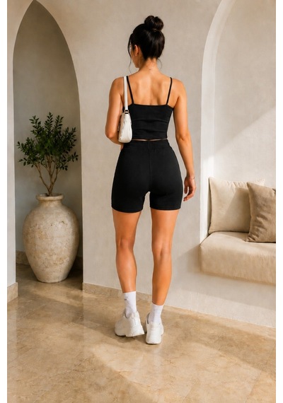 Unika Boutique Kadın Şortlu Kaşkorse Takım SIYAH